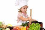Young Girl Chef with Fresh Ingredients